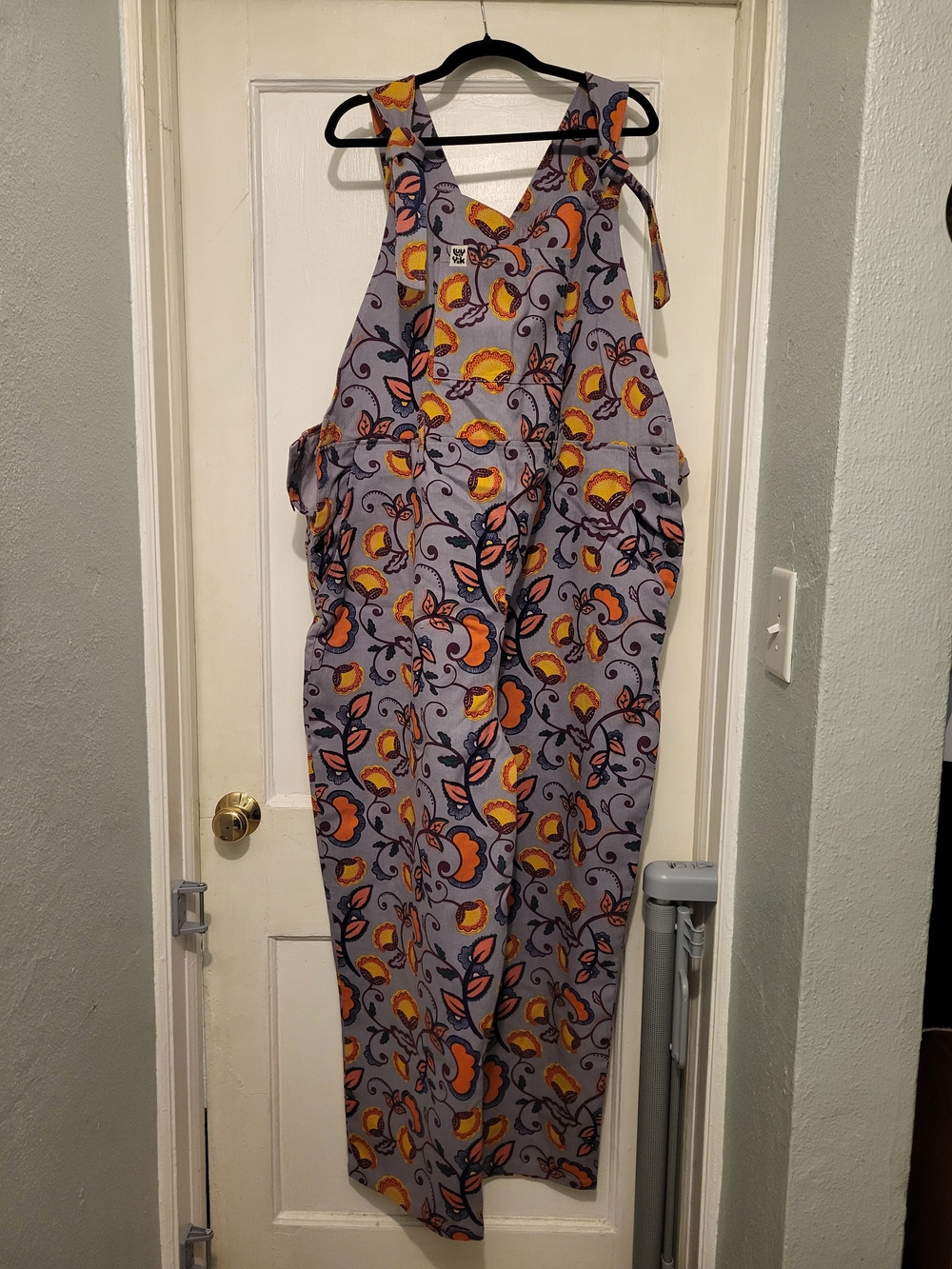 Lucy & Yak Lavender Jumpsuit with Orange Floral And Paisley Print